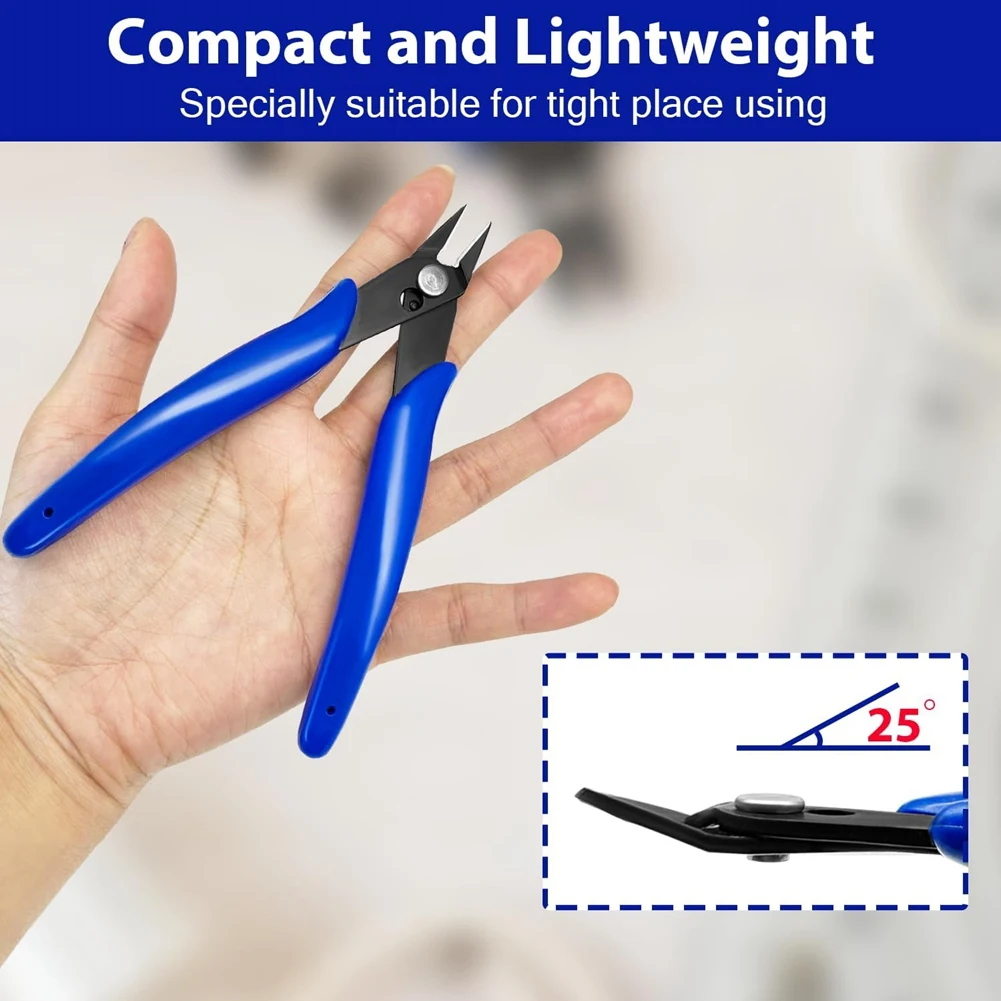 【~ NEW A96Z】2 Pack Wire Cutters Set, 6Inch and 5Inch Ultra- Flush Cutters, Carbon Steel Wire Cutters for Crafting, Electronics