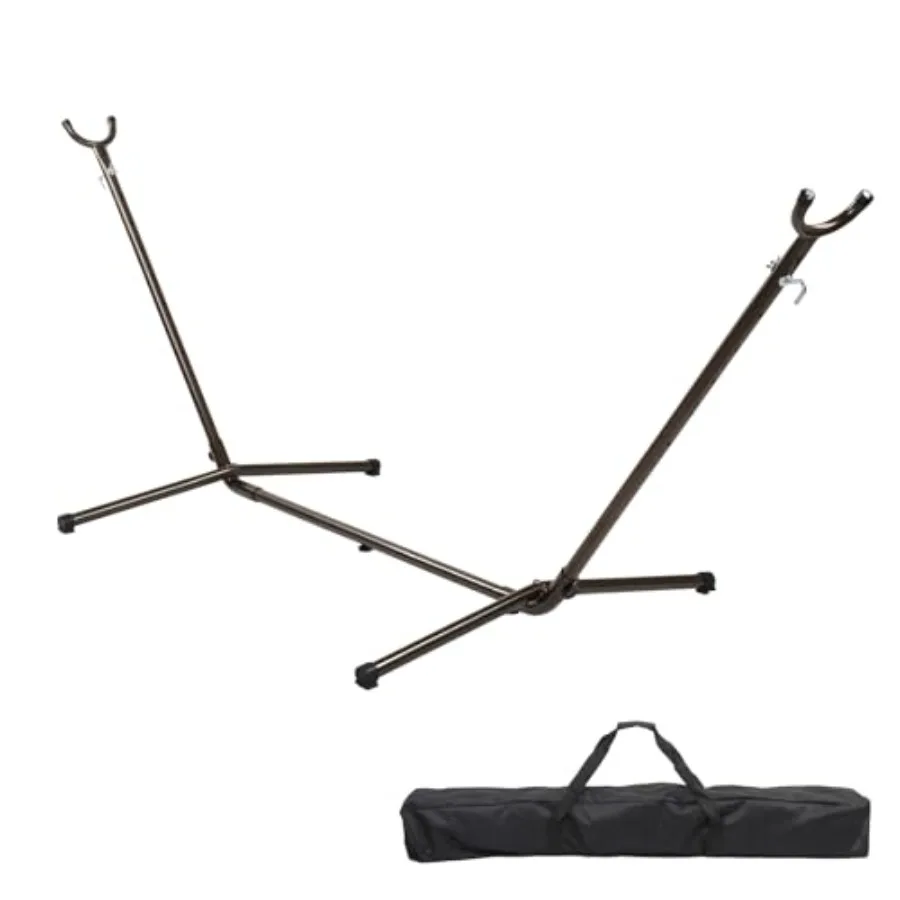 

Усиленная подставка для гамака на 2 человек, грузоподъемность 250 кг, с портативной сумкой для переноски, для использования на улице и в помещении - черная антикварная отделка