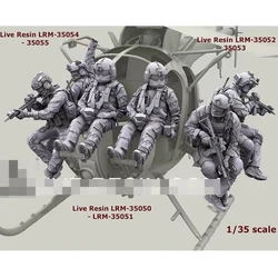 1/35 Resin Soldier kits Modern US Special Forces Black Hawk Helicopter 9-Soldier  Unassambled Unpainted