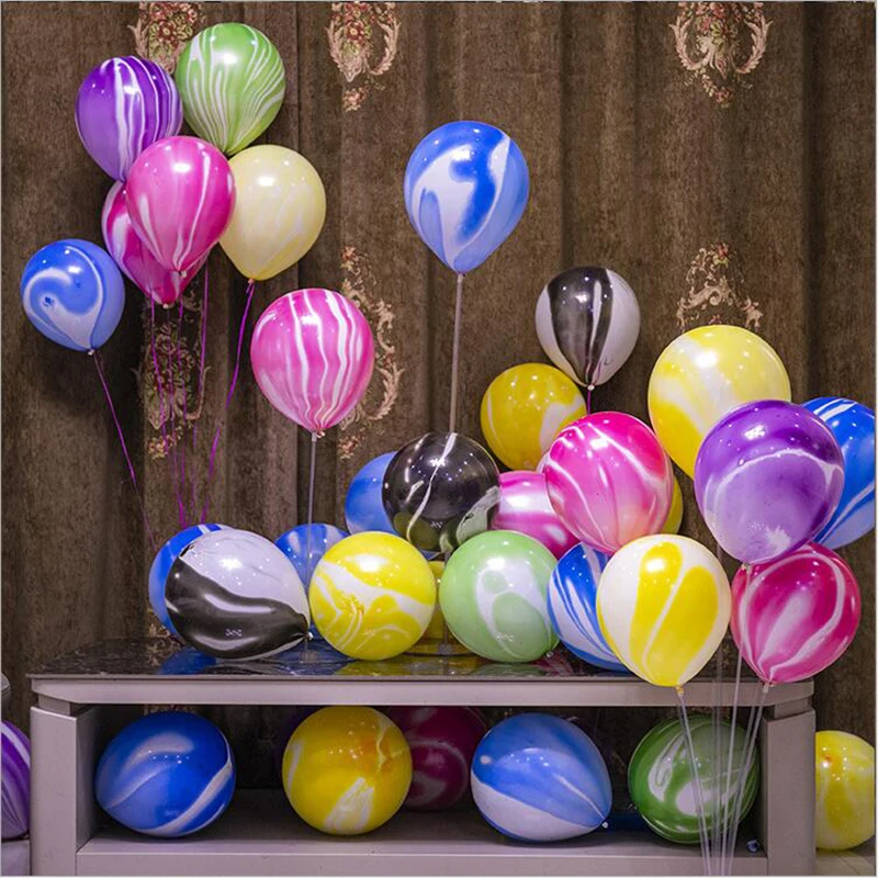 

Colorful Agate Marble Latex Balloons, Birthday Party, Wedding Decoration, Baby Shower, Agate Balloon Decor 10inch, 12inch, 20PCs