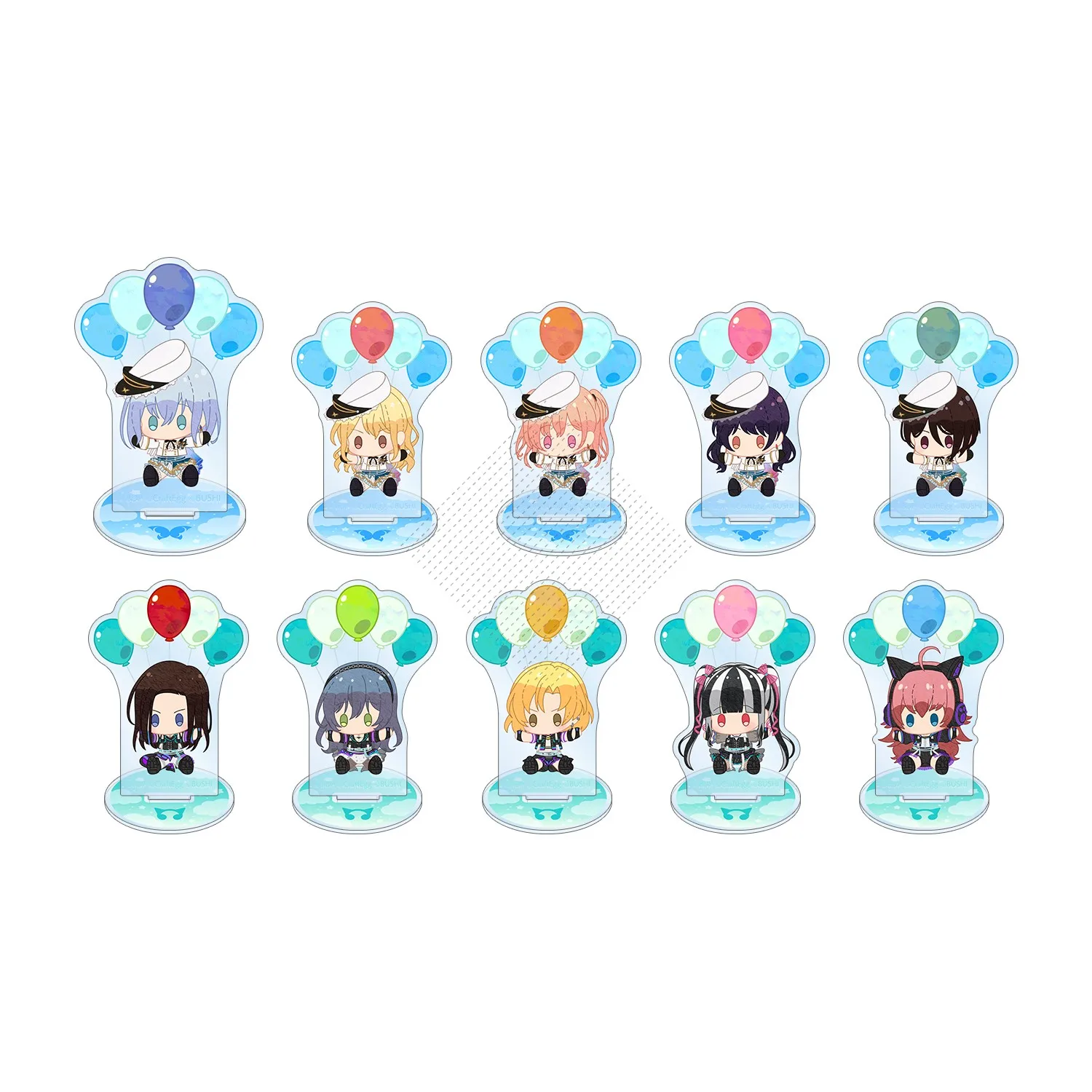 Game Kurata Mashiro Hiromachi Nanami Tsukushi Kirigaya Acrylic Stand Doll Anime Mini Figure Model Plate Cosplay Toy for Gift