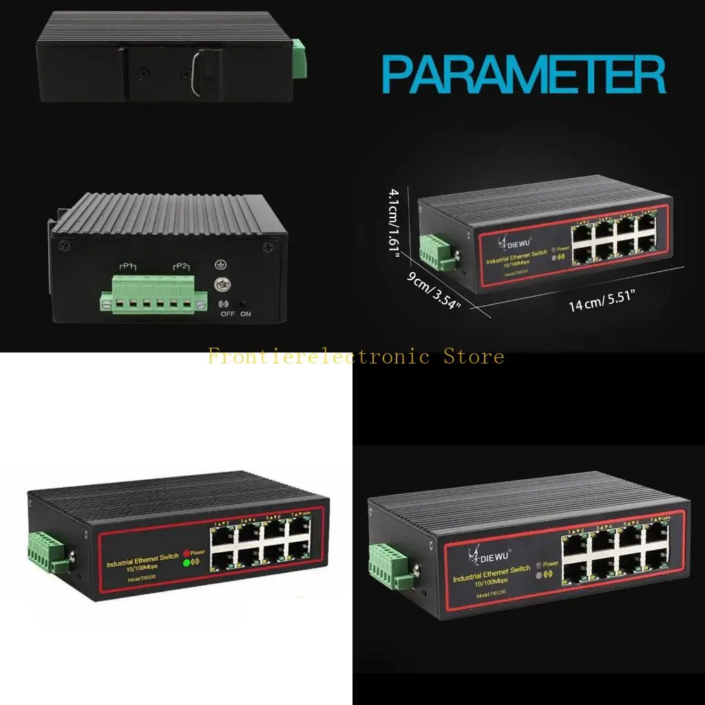 

G8DB TXE036 8-портовый промышленный Ethernet-коммутатор Домашний сетевой концентратор 10/100 Мбит/с Rj45 Офисный разветвитель В