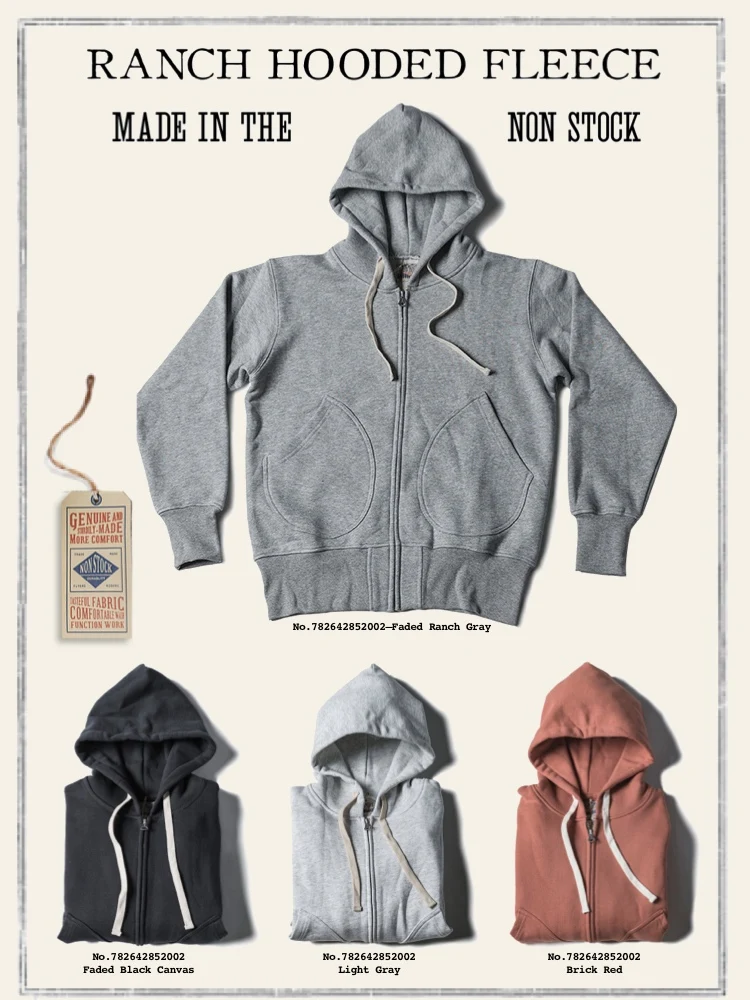 

American Sle Fce Hoodie Zipper ket Thiened Terry round Body Large D Bag Sweatirt Youth Sport Long Sve Cotton