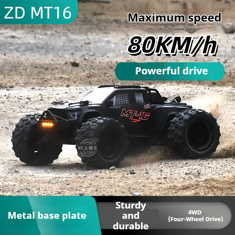 Sell Well ZD Racing Rc Car MT16 1:16 4wd Brushless 80km/H High Speed Metal Chassis Off Road Electric Remote Control Car