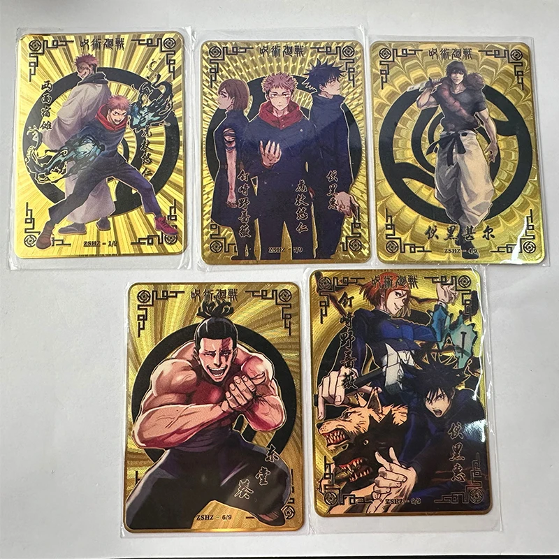 

Anime Jujutsu Kaisen Itadori Yuji Fushiguro Megumi Toji Ryomen Sukuna Limited Metal Cards Collectible Card Toy Birthday Gift