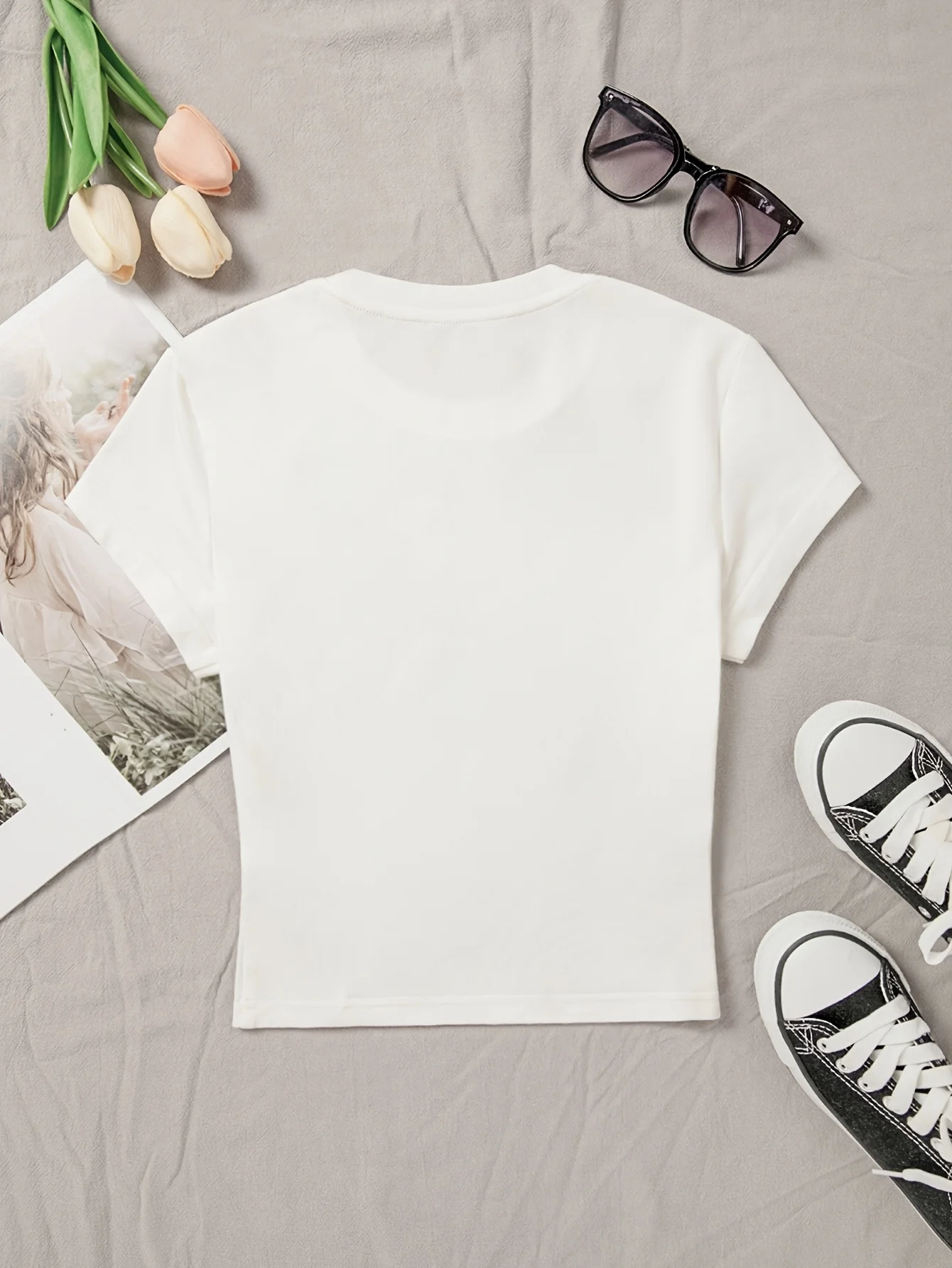 Women'S Casual Sleeve T-Shirt Eye-Catching Star Print Slim Fit Perfect for Spring and Summer Ideal for Outings and Parties