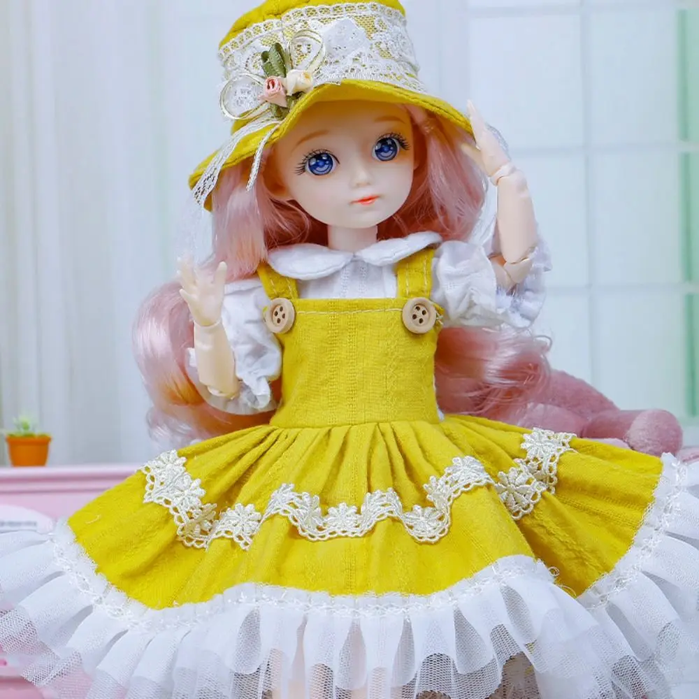 BJD Doll and Clothes Multiple Removable Joints 30cm 1/6 3D Eyes Doll Girl Dress Up Birthday Gift Toy