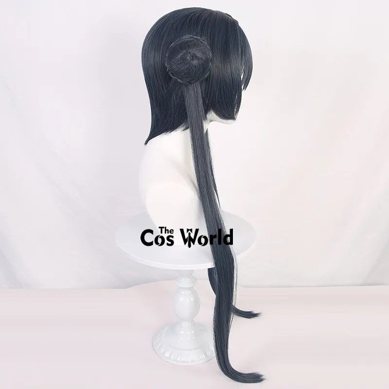 الأزرق الأرشيف كيساكي 80 سنتيمتر طويل مستقيم ألعاب الهالوين تأثيري الباروكات الألياف مقاومة للحرارة الشعر الاصطناعية + غطاء شعر مستعار #4