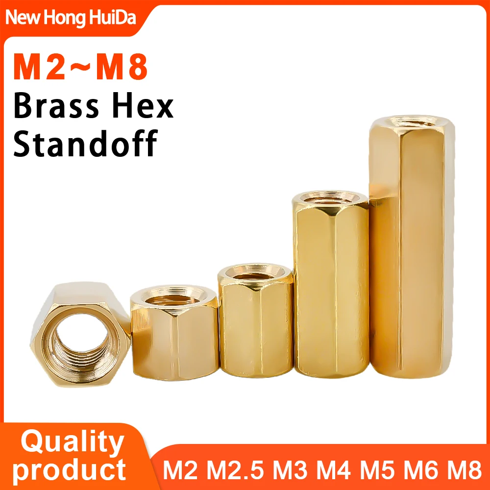 Wholesale M2 M2.5 M3 M4 M5 M6 M8 Hex Brass Motherboard Standoff Female Spacing Screw Thread Board Rack Stud Column Bolt Spacer
