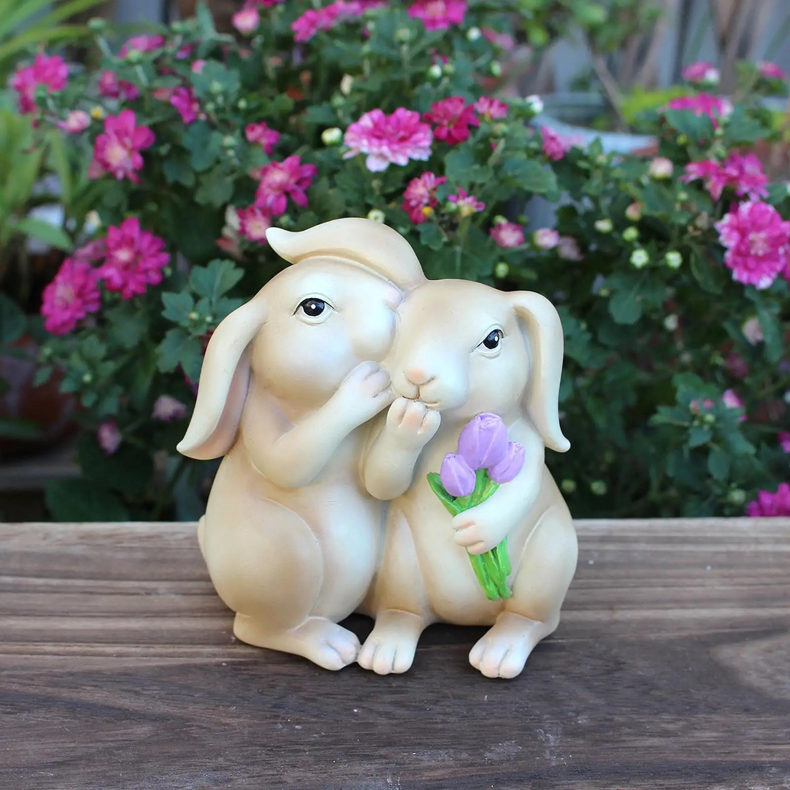 

Easter Bunny Statue Easter Decor Resin Micro Landscape Decor Lawn Ornament Rabbit Garden Figurine for Yard Porch Lawn Patio