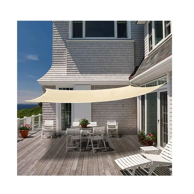 Retractable Sun Shade Sail 3x4 Wave Shade Sail Net Not Garden Waterproof Canopy Fabric Triangle Material Outdoor