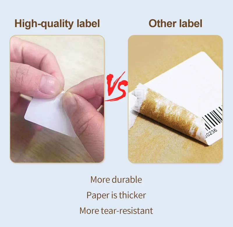 50 x 30 mm Thermo-Etikettenaufkleber, Farbe direkt, selbstklebend, bedruckbar, Rollenpapiere, langlebig, Haushaltsname, Barcode, Preisschilder – Detail 2