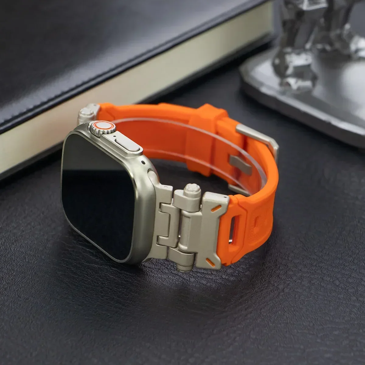 سوار رياضي من السيليكون للساعة ، حزام مطاطي لسلسلة iWatch 9 ، 8 ، 7 ، SE ، 6 ، 5 ، 4 ، Ultra 2 ، 49 ، 45 ، 42 Apple ، 44