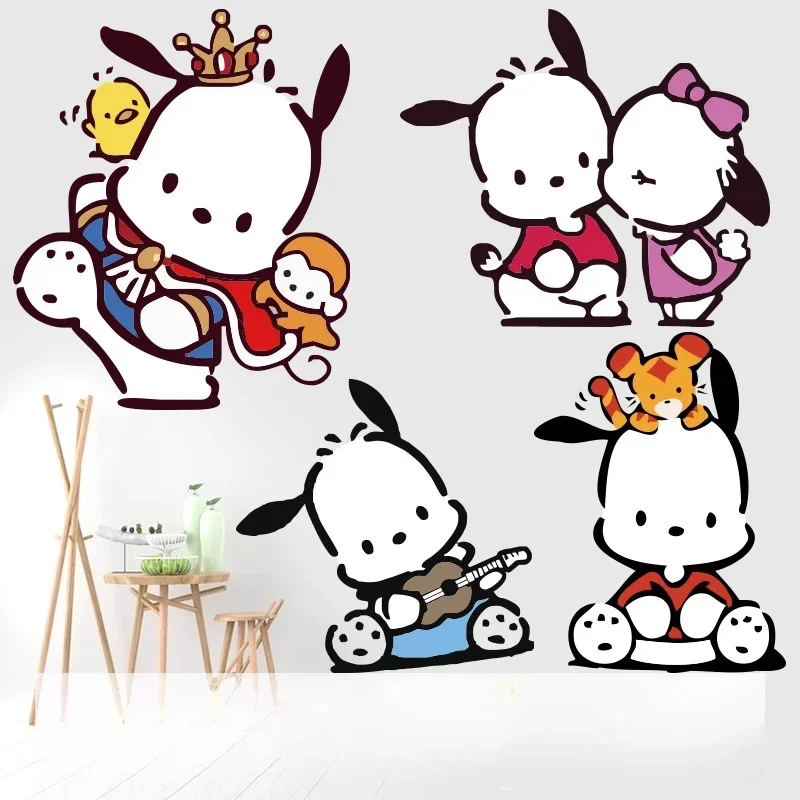 Big Size Decoration Sanrio Kawaii Cute Pochacco Children's Room Princess Room Decoration Bed Wall Stickers Wholesale