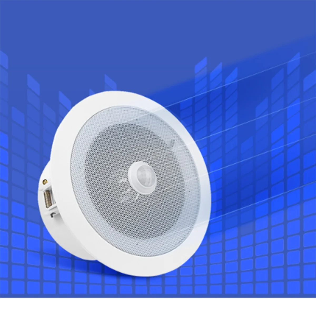 

New 3C-Overhead Motion Activated Audio Player PIR Triggered Ceiling Speaker Music Player with Built-in MP3 Player.