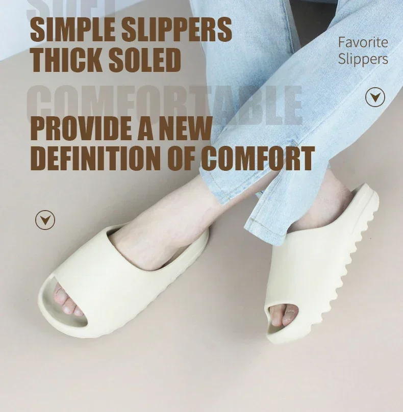 2025 Hot sales Coconut Slippers Cloud Thick-soled Sandals Summer Fashion Soft Bottom Beach Men Slippers Women's SandalsSlides