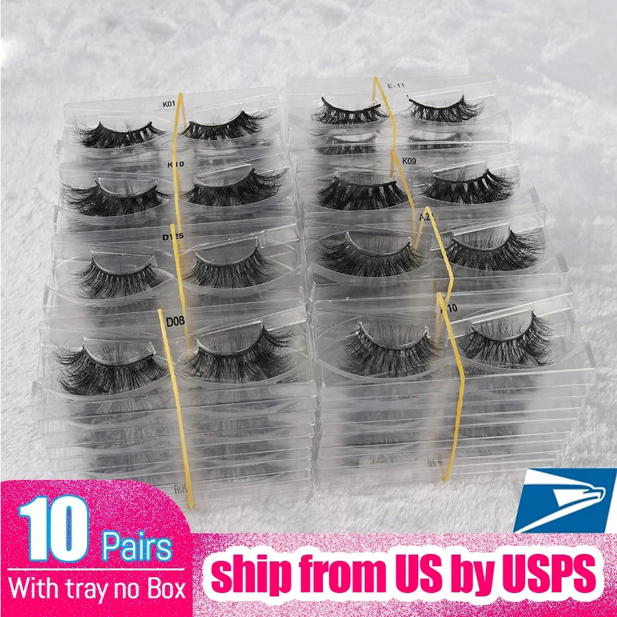 

10/30/50 Pairs 13-25mm Natural 3D False Eyelashes Fake Lashes Makeup Kit Mink Lashes Extension Lashes Wholesale Bulk maquiagem