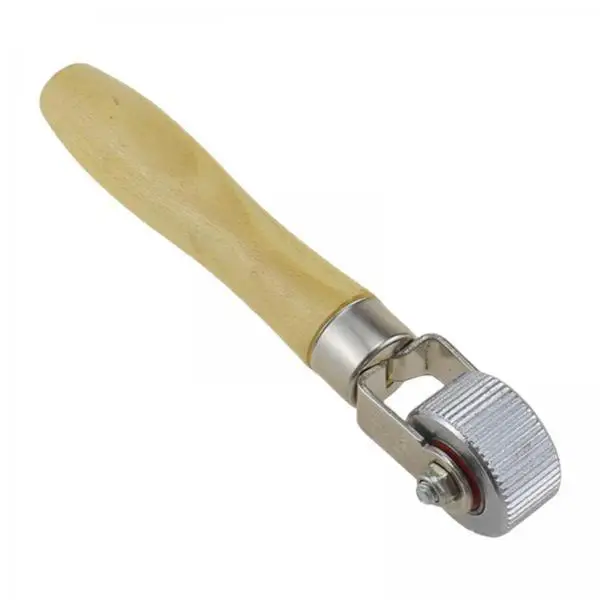 Tyre Puncture Repair Roller Wooden Grip Compaction Wheel for Tire Repair Set Auto Maintenance and Sound Deadener Application