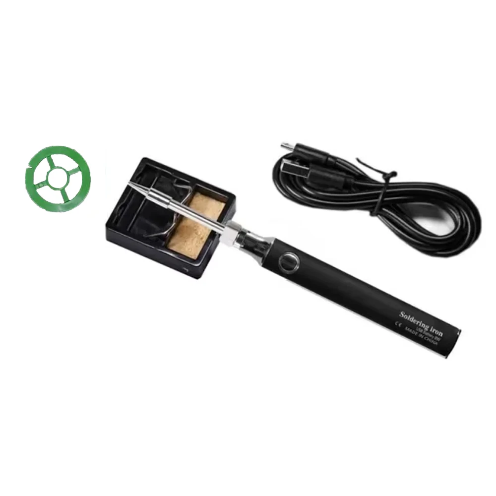 Penna per saldatore a batteria portatile USB 5V 8W Kit a 3 punte alimentato elettrico ricaricabile e regolazione della temperatura