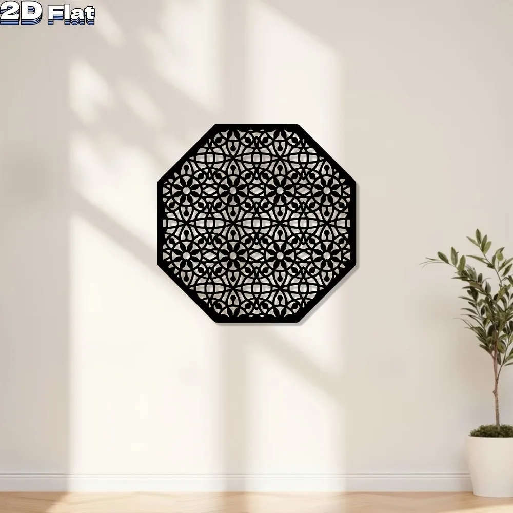 Modern Mandala Metal Wall Art Rust Resistant Iron Hanging Decor With Hook For Home Garden Zen Gift Living Room Bedroom
