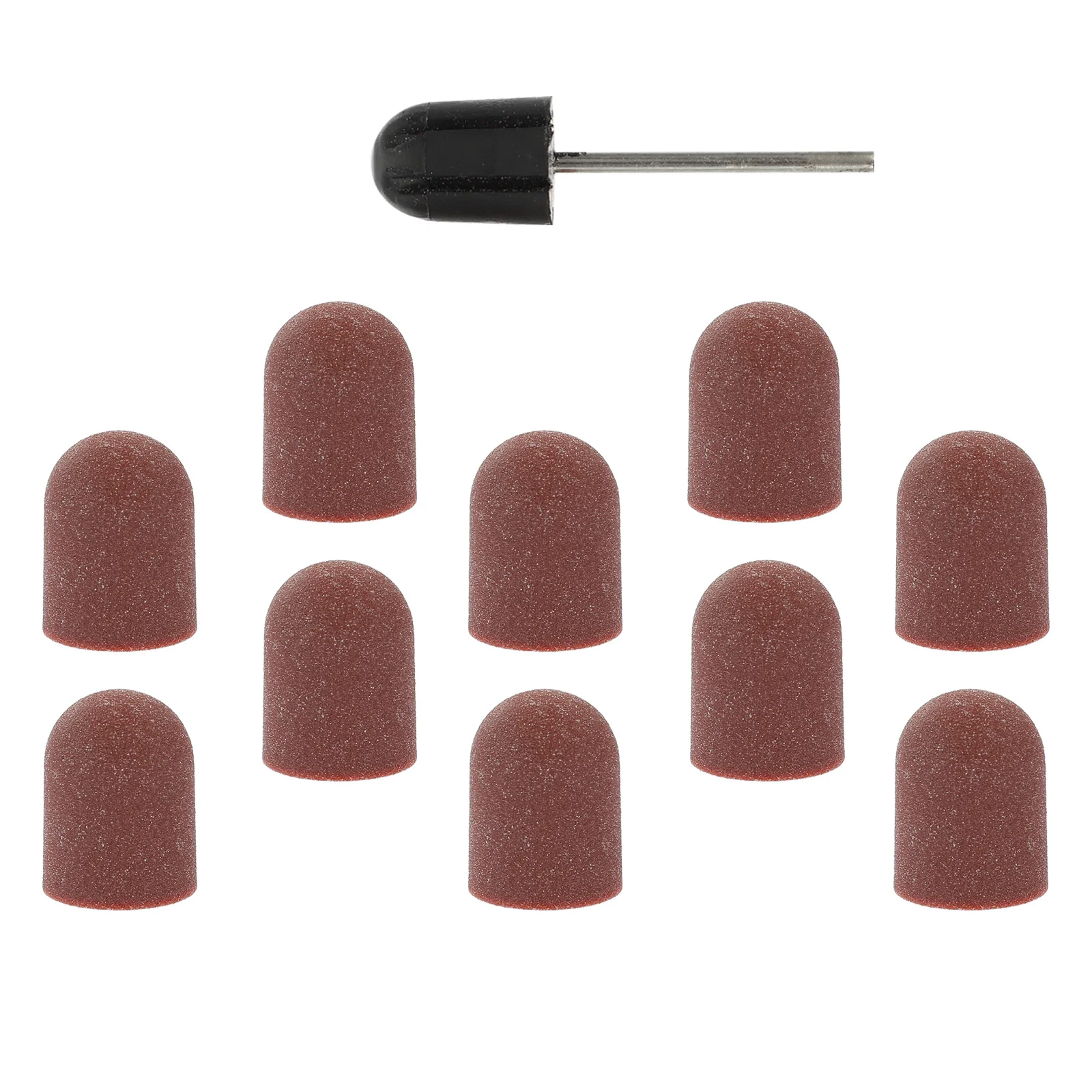 10Pcs Nail Grinding Head Caps Practical Long Time Use Cuticle Trimmer Pedicure Tool Sanding Caps Nail Grinding Head