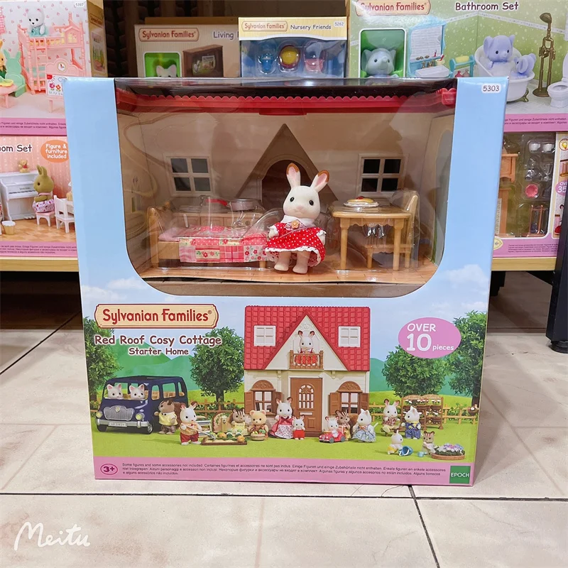 

2024 New Sylvanian Families Anime Figures Cute Baby Series Ternurines Figure Kawaii Sweet Dream Cabin Ornament Girls Toy