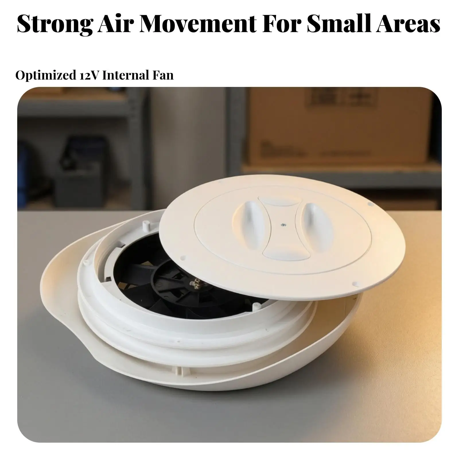 Roof Ventilation Fan with Dome Cover High Airflow Vent Flush-Mount for RVs