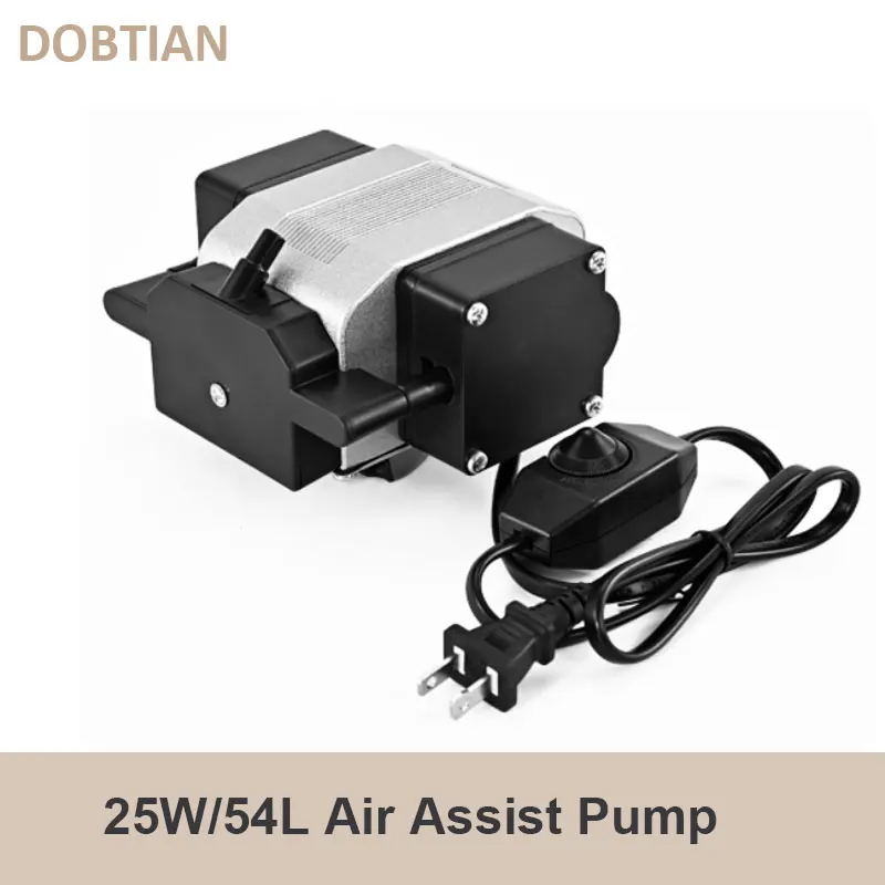 

54L/Min Laser Air Assist Pump 25W Electrical Air Compressor for Laser Cutting Engraving Machine Adjustable Speed Low Noise