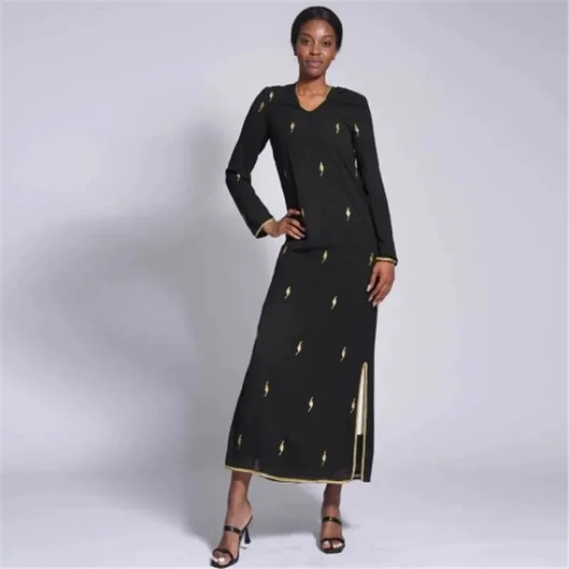 Abito lungo in chiffon marocchino da donna con cappuccio Abaya Dubai Turchia Caftano Eid Ramadan Abbigliamento islamico Djellaba Longue Femme Musulmane