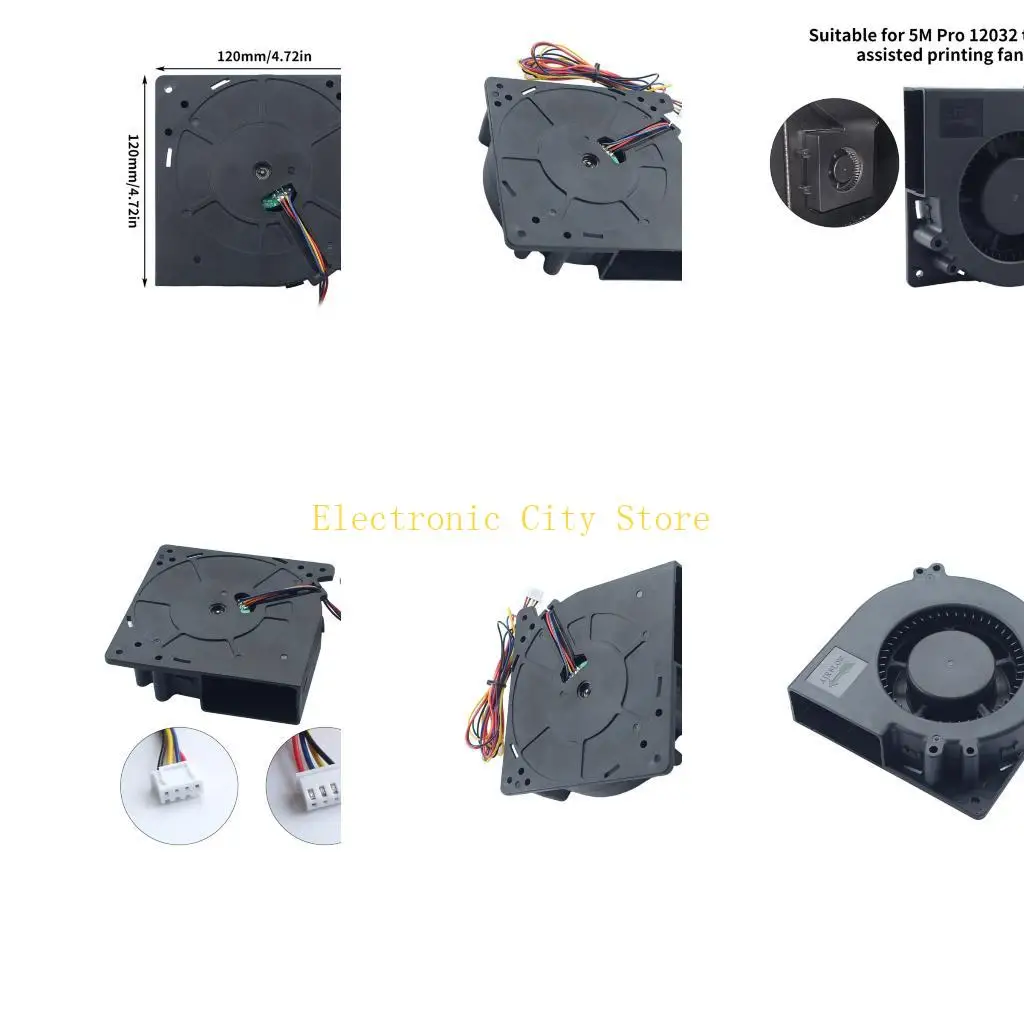 

Double Ball Bearing 24V Blower Fan Cooling Dissipation 120x120x32mm for AD 5M HU8D