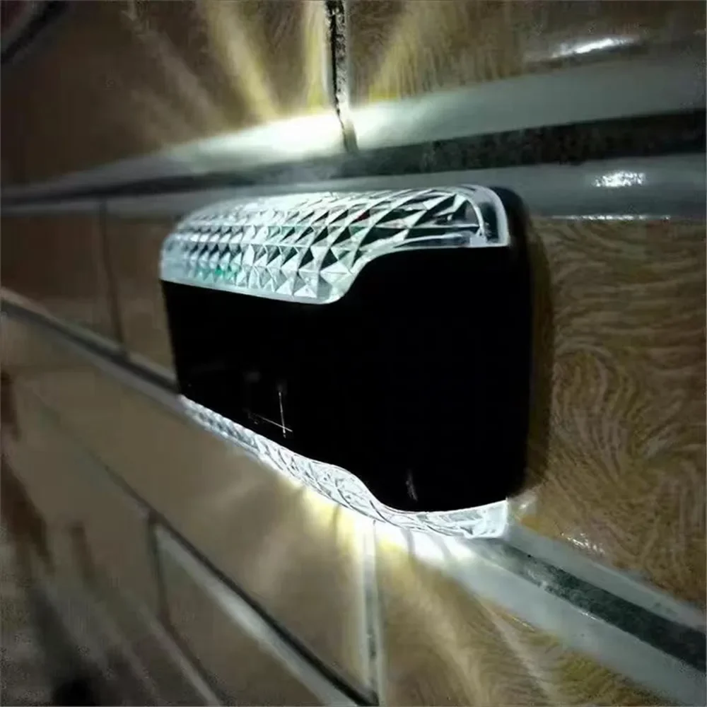 4 قطعة أضواء الحديقة الشمسية أضواء لدرجات السلم في الهواء الطلق سطح السفينة خطوة درابزين جدار فناء حديقة درج ساحة درب مسار الضوء 2025 رمضان