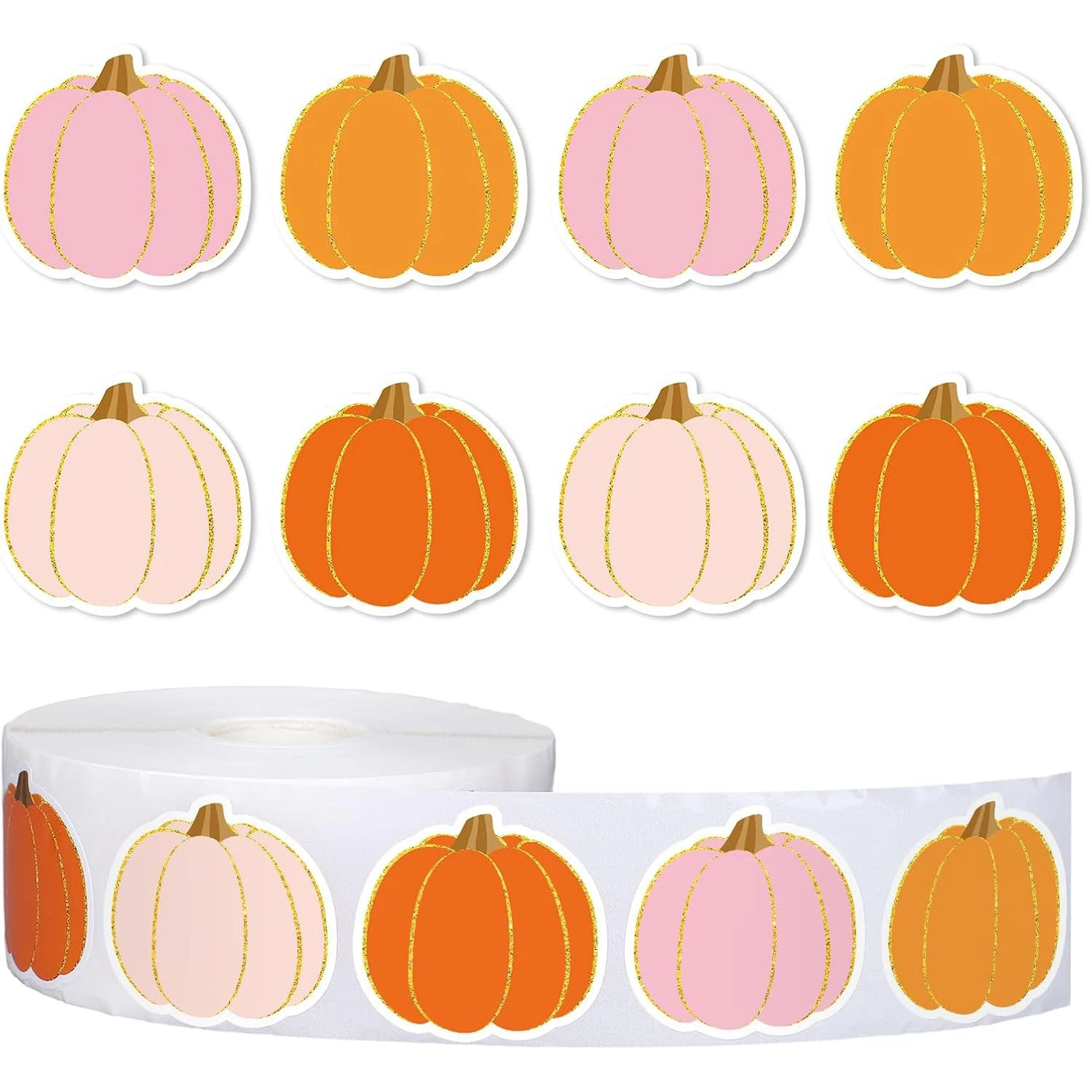 

100-500pcs Pumpkin Halloween Stickers Party Halloween Gift Wrapping Label Scrapbook Stationery Stickers