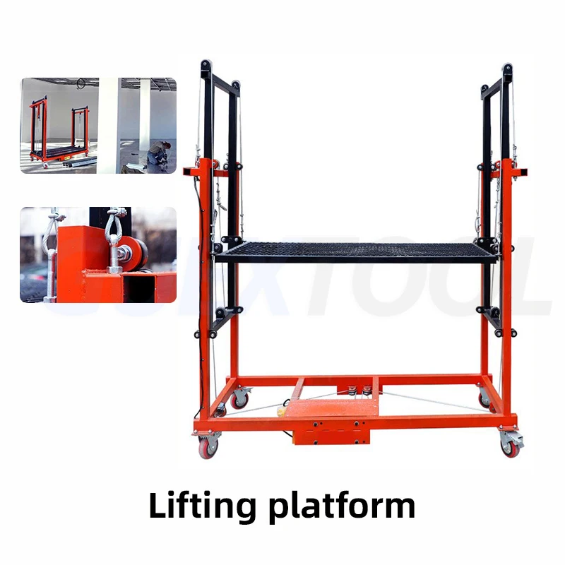 Electric lifting scaffolding 2 M automatic folding mobile remote control indoor construction site decoration shelf new lift pla