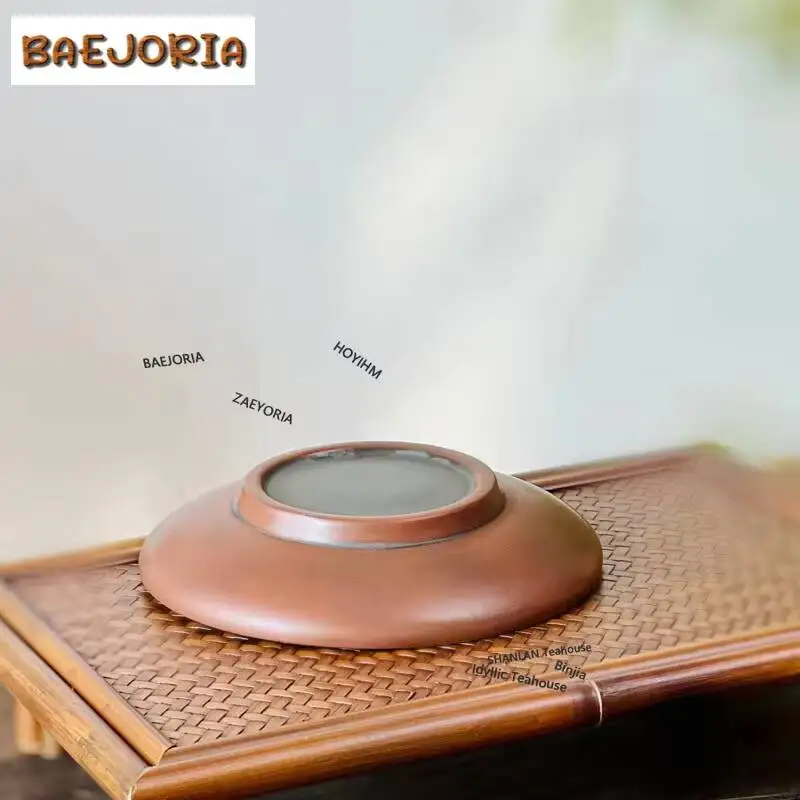BAEJORIA Retro Qinzhou Nixing Pottery Coasters Handmade Relief Fish For Coffee Cup Antique Heat Insulation Placemats Drinkware