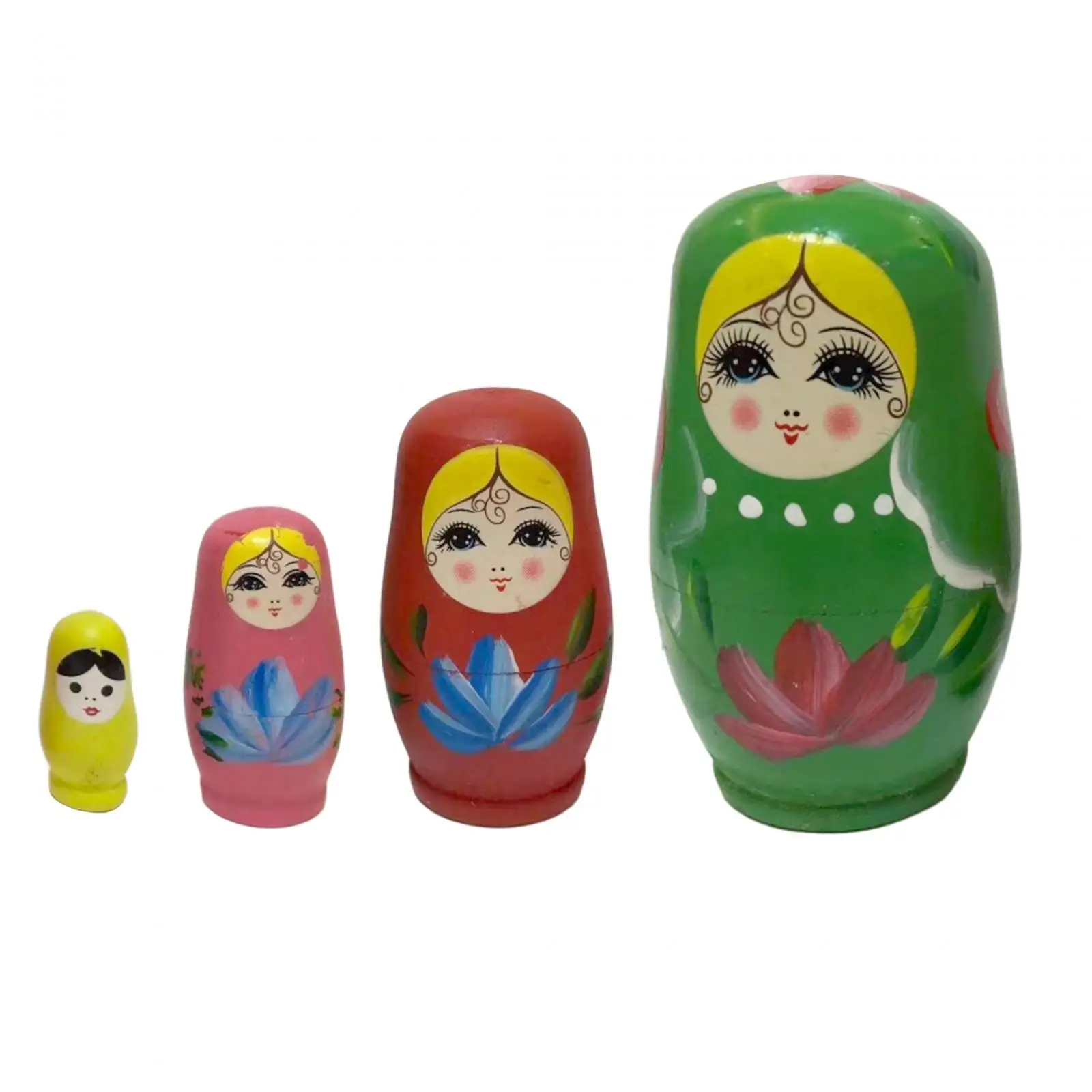 Traditional Russian Nesting Dolls Wooden Stacking Matryoshka Set for Kids Toy Home Decoration Holiday Gift Girls Penguin
