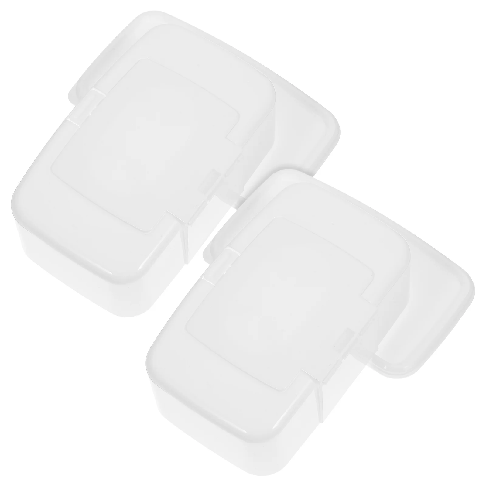 2 Pcs Makeup Remover Wipes Nappy Bag Dispenser Storage Box Holder Container Desktop for Bathroom White Refillable Travel