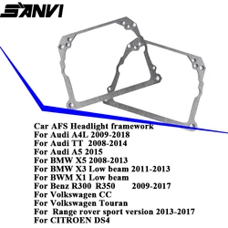 SANVI 2PCS Iron AFS Framework for Audi A4/TT/BMW X3 X1 X5/Benz R300 R350/Volkswage/DS4/Range Rover Car Headligth upgrade