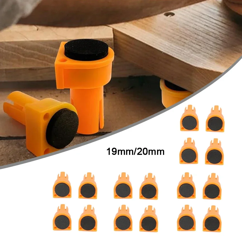 

16pcs 19/20mm Workbench Peg Brake Stops Clamp Dogs Woodworking Table Limit Block Workbench Workshop Tools Accessories