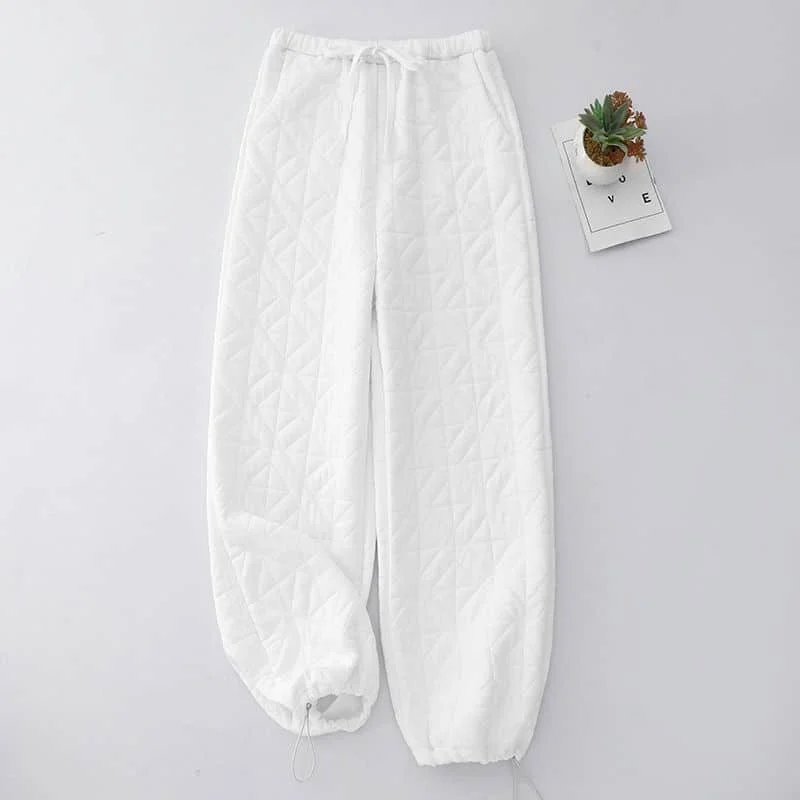 스포티 팬츠 시크 Y2k 신축성 있는 허리 힙합 하렘 팬츠 스웨트팬츠 드로스트링 바지 한국 스타일 스트리트웨어 여성 의류