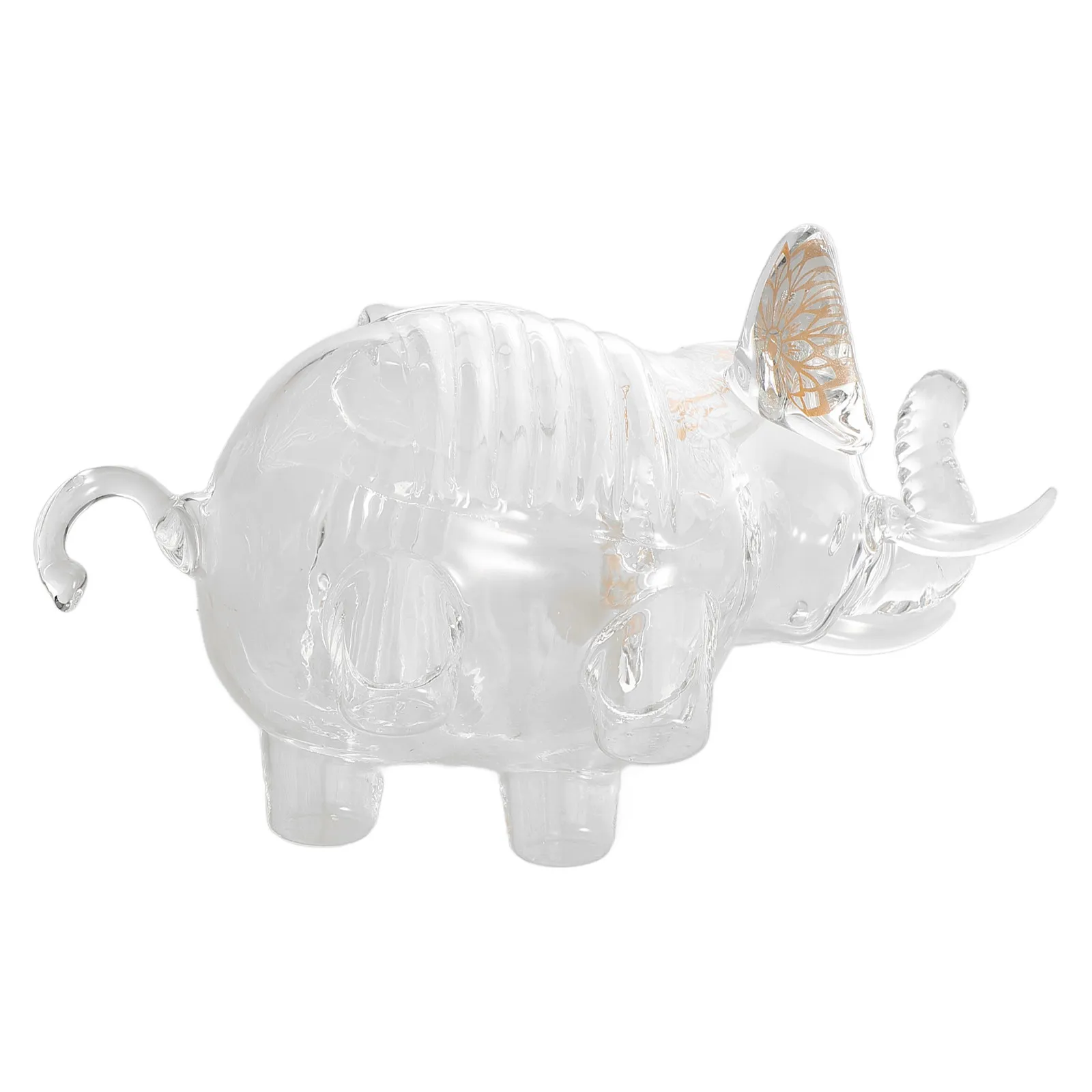 Elephant Piggy Bank Clear Glass Coin Storage Jar Change Holder Case Cash Container Box Money Saving Pot Elephant Home Decor