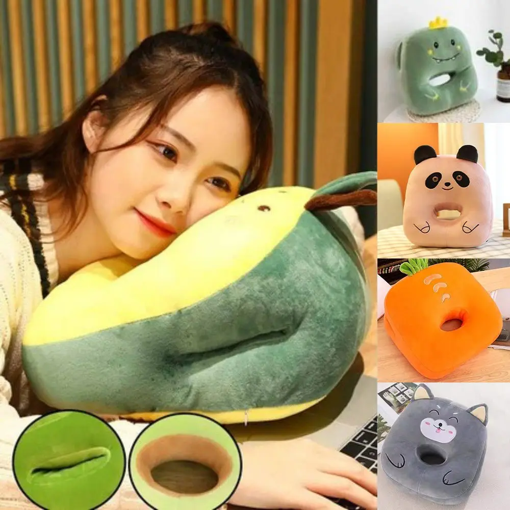 

Premium Cute Animal Nap Pillows Cushions Fruit Cartoon Thick Hand Soft Comfortable 's Plush Throw Office Use