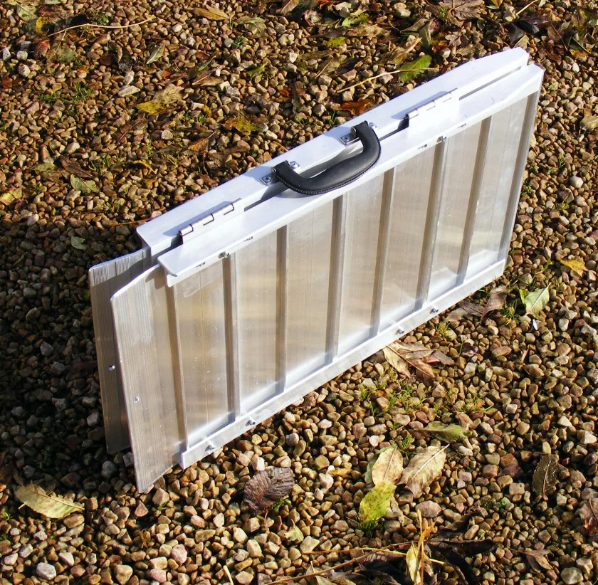 Portable wheelchair ramp medical apparatus and supplies
