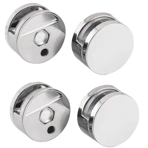 4pcs Glass Clamp Bathroom Mirror Clips Zinc Alloy Glass Clip Shelf Support Brackets Holder