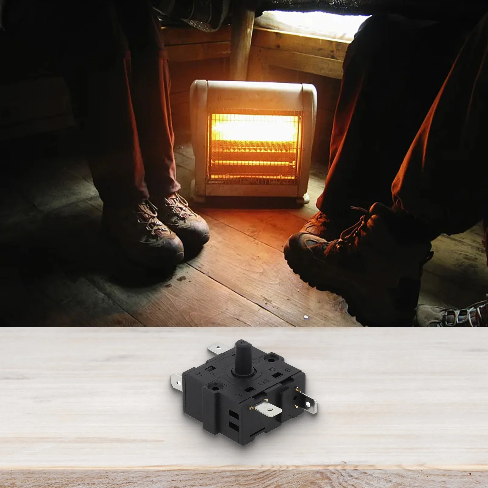 1 interruptor de engranaje de calentador eléctrico de Metal para calentadores de ventilador, estufas, calentadores eléctricos, Etc. El tipo de contacto es 3NC + 1NO
