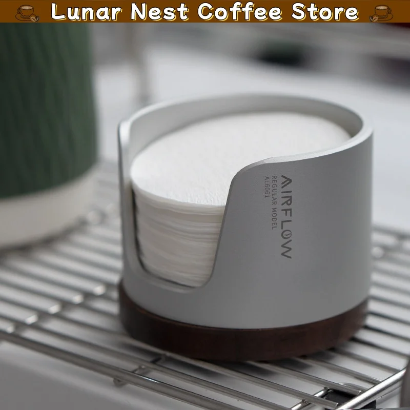 Airflow Coffee Filter Paper Storage Holder 58mm For Espresso Portafilter Moka Pot Round Coffee Filter Organizer For Home Barista