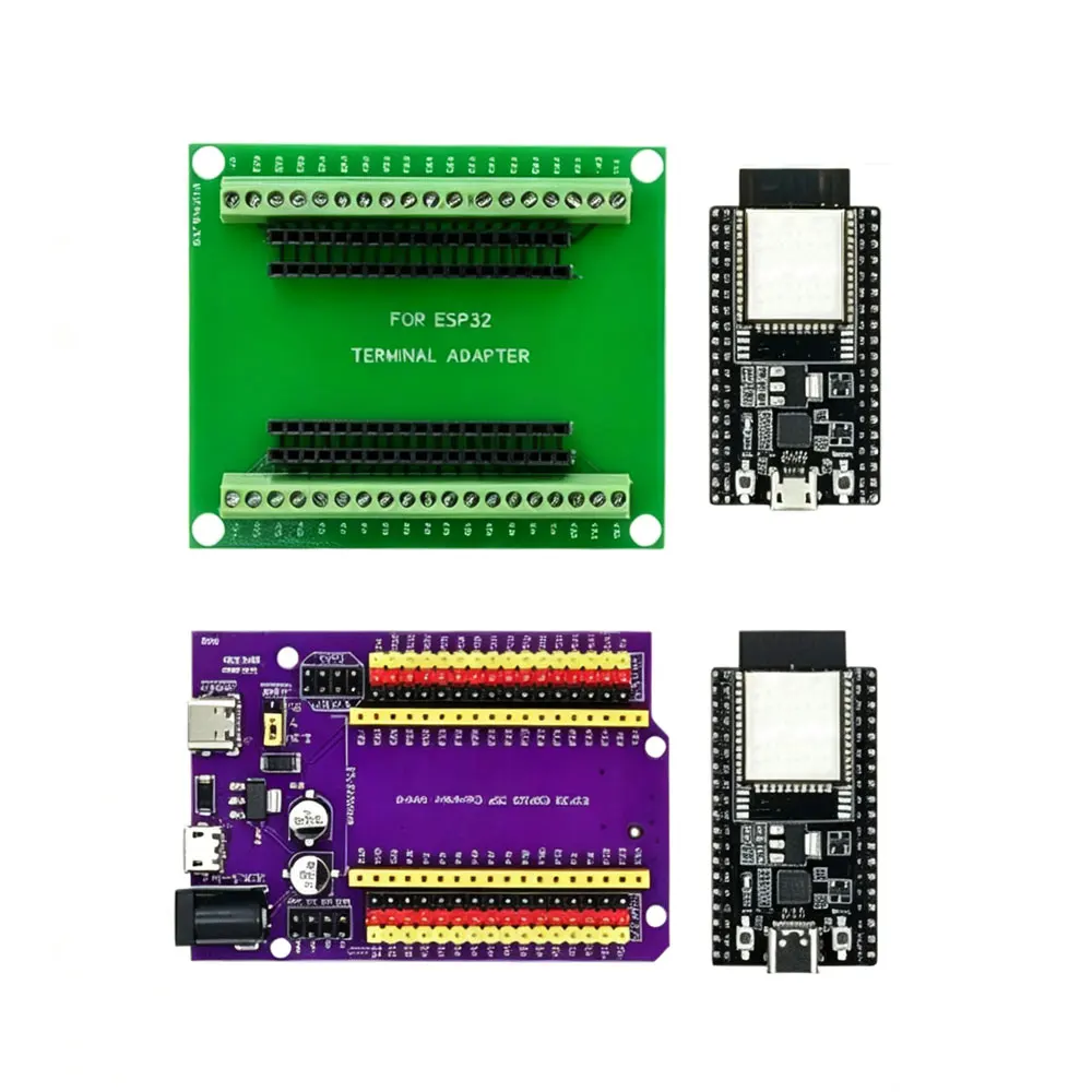 ESP32-32D Development Board with GPIO Expansion Board Kit BT Wifi Module USB Type-C 38PIN CP2102 ESP32-DevKitC ESP3232D