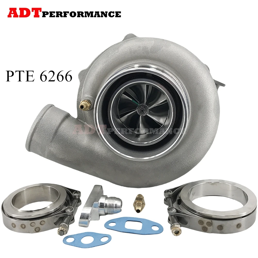 Gen2 PTE 6266 PTE6266 Turbo Dual Vband .82AR Turbine Performance Billet Wheel Turbocharger For Ceramic Dual Ball Bearing