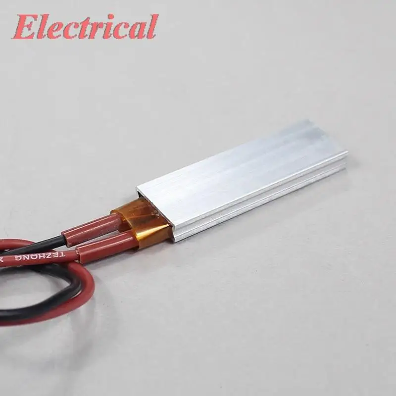 1pc 12V~220V Constant Temperature Ceramic PTC Heating Element For Incubator Aluminum Shell Electric Heater 46x15x5mm 220V 230C