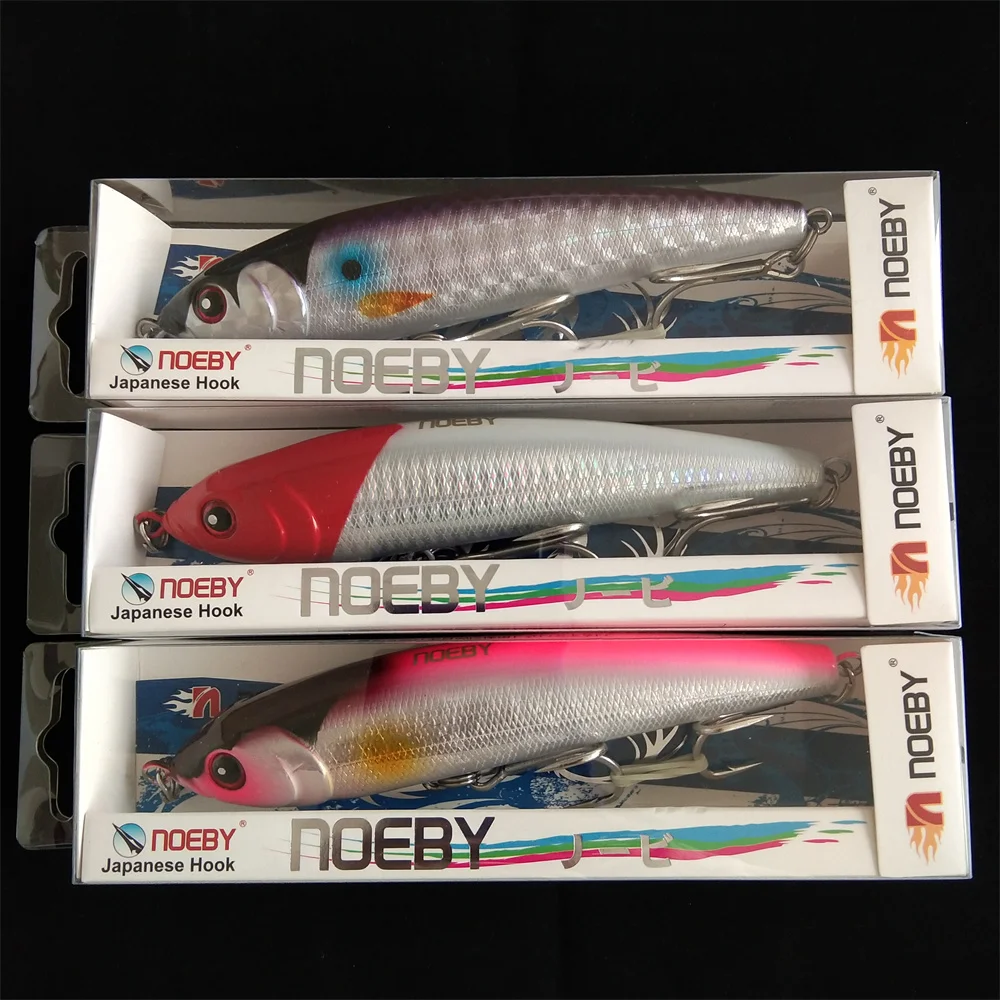 Noeby 3pcs 16cm 98g Stickbait Fishing Lure, Artificial Hard Bait for Sea Tuna Fishing, Sinking Pencil Lures