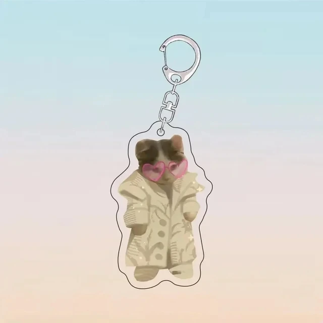 new Memes Cat Superhero Invincible Cat Warrior Spoof Fun Student Gift Keychain Pendant